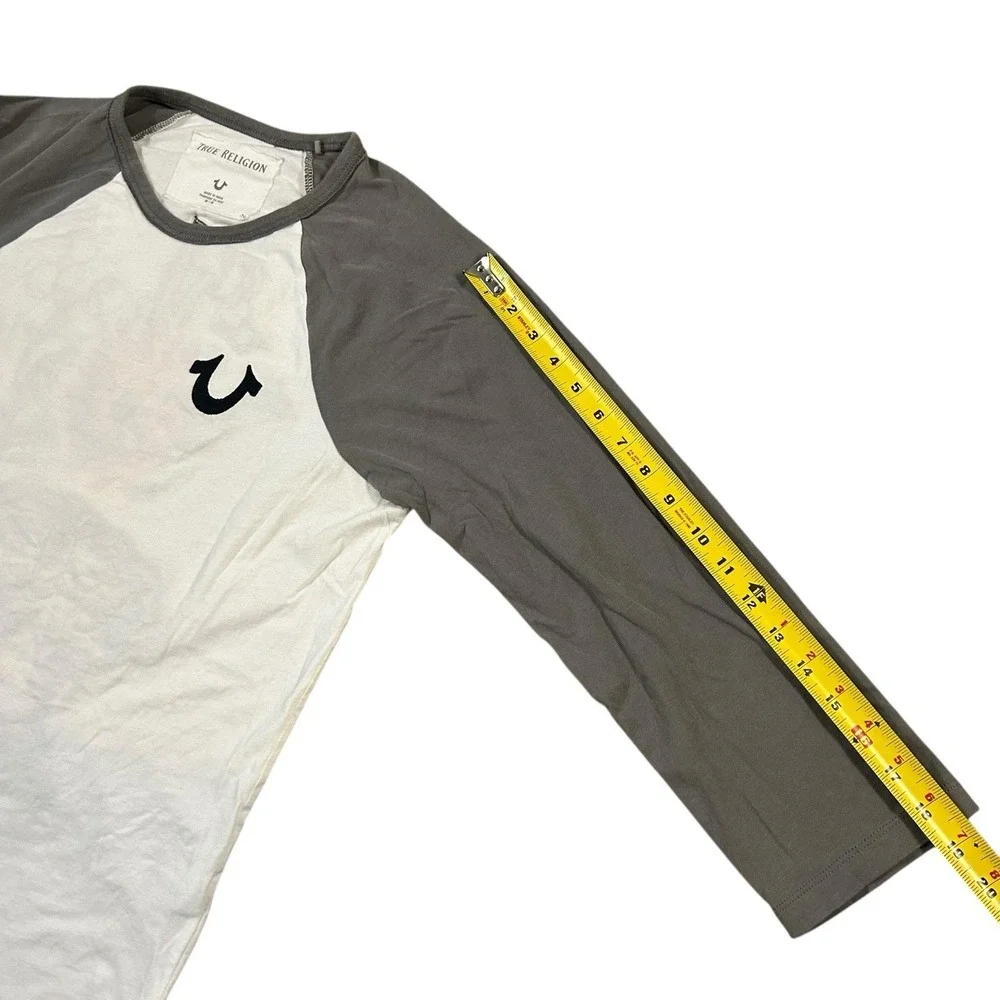 True Religion‎ Y2K Tiger Embroidery Baseball Tee Size Medium Raglan